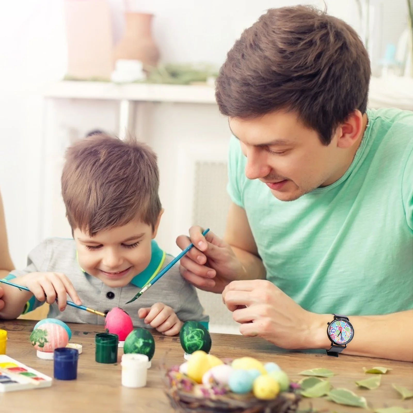 

Easter Egg Wristwatch Fine Workmanship Precise Quartz Movement Professional Design Lightweight Exquisite Appearance Men Women