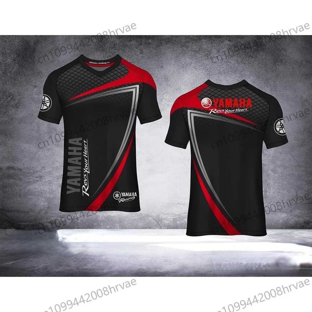 

New Yamaha motorcycle racing wear, sweat-wicking, quick-drying T-shirt, men's motorcycle off-road riding wear short-sleeved top.