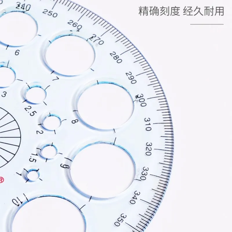 1pc full circle protractor  Draw circle template  Measuring instrument template ruler semicircle angle  Arc ruler