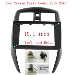 For 2015-2019 NISSAN VERSA SEDAN (10.1INCH, LHD)Car Radio Fascias Android GPS MP5 Stereo Player 2 Din Head Unit Panel Dash Frame