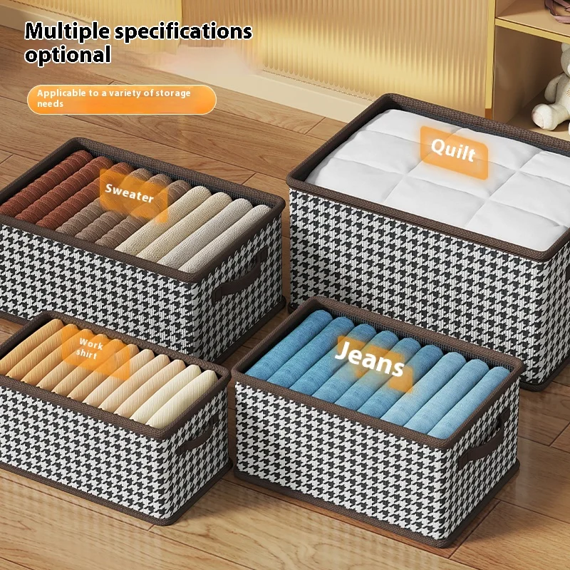 1Pc Containers for Organizing Clothing Foldable Closet Washable Wardrobe Organizers Linen Storage Box Storage image 6