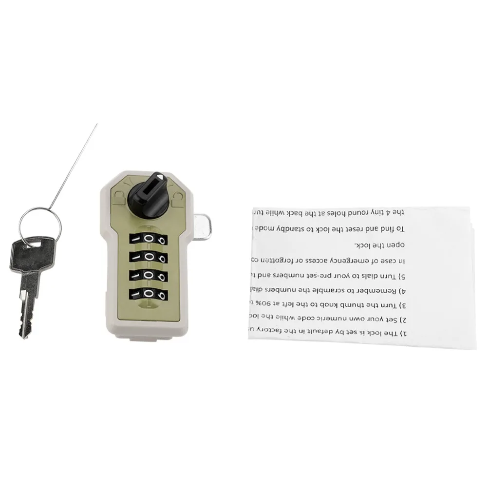 Security Resettable 4 Digit Code Lock With Keys Durable Combination Cabinet Lock Mechanical Code Lock Cam Box