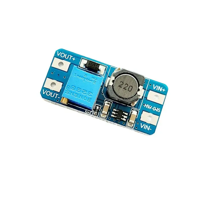MT3608 DC-DC Booster Module 2A Adjustable Output 5/9/12/-28V Board Input Voltage 2-24V for Electronics