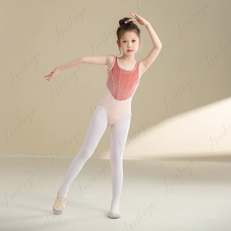 Tanz-Trainingsanzug für Kinder – einteiliger Ballett-Samt-Schmetterlingsanzug – Sommer-Eiskunstlaufanzug für chinesischen Tanz für Mädchen