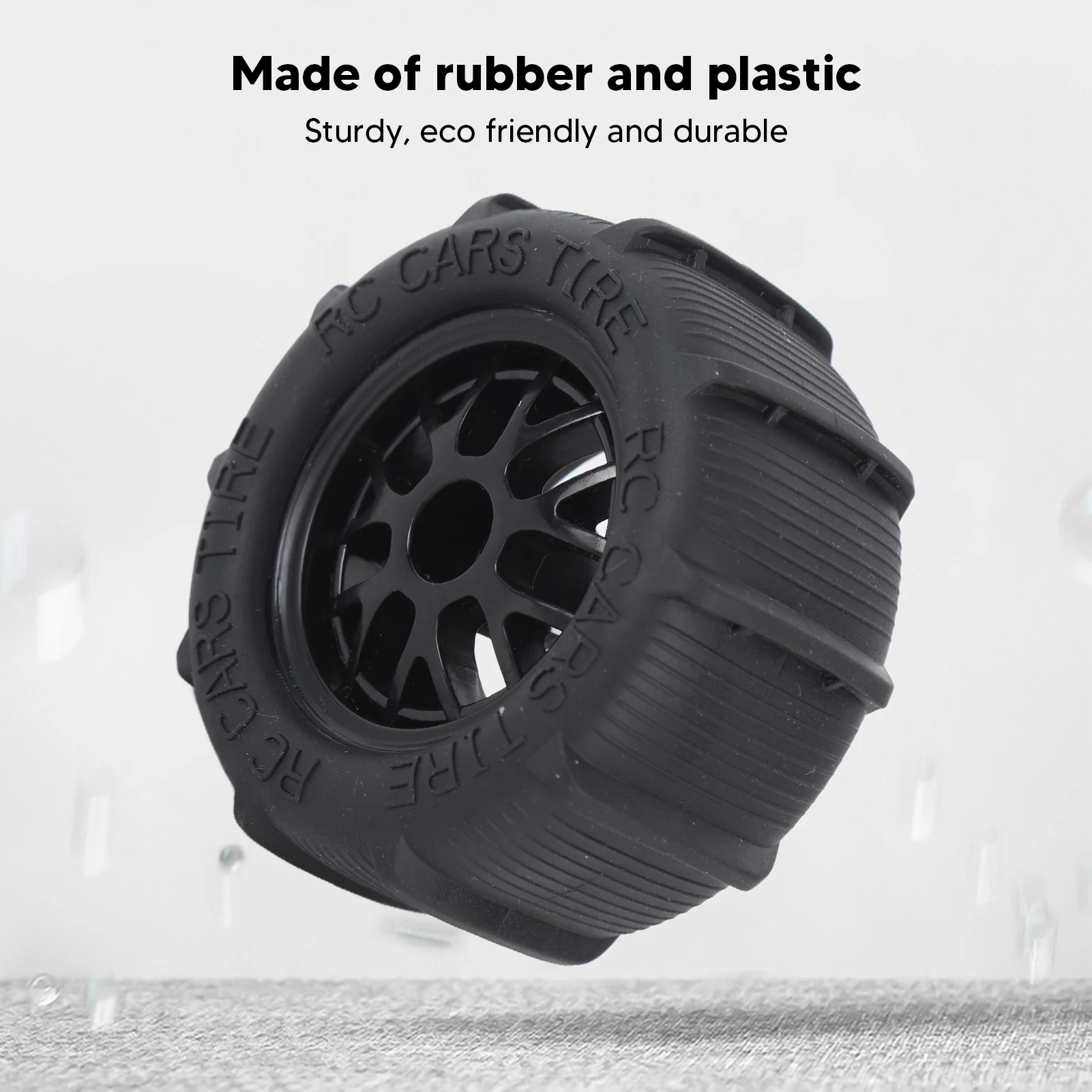 RC Beach Tires 1/14 1/16 1/18 Universal Rubber Plastic Good Grip Strong Cushioning RC Car Desert Wheels RC Desert Wheels