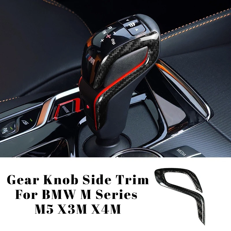 

For BMW M Series Carbon Fiber Gear Knob Trim Sticker Gear Knob Side Trim Scratch Wear Resistant Interior Modification Accessory
