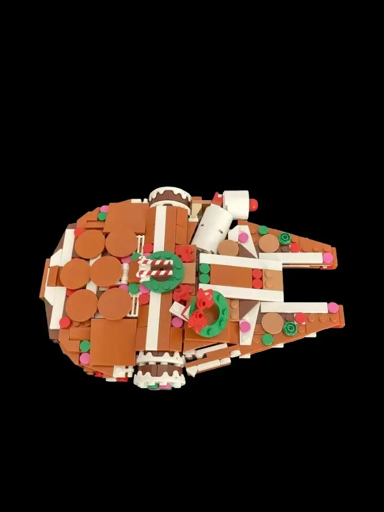Gingerbread New Sci-fi spaceship Falcon MOC-238000 building block set Space Wars model gift Christmas present