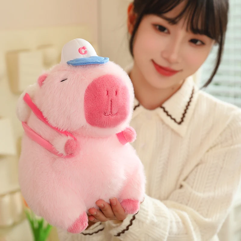 Juguete de peluche Kawaii Capybara para niñas y niños, muñeco de peluche de 15-48cm, lindo Animal de peluche, colgante para mochilas, bolsas, regalo