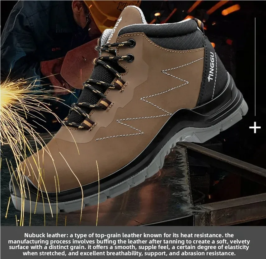 Men Anti Static Safety Shoes Anti Smash Puncture Proof Slip Resistant Durable Work Boots Industrial Protective Footwear