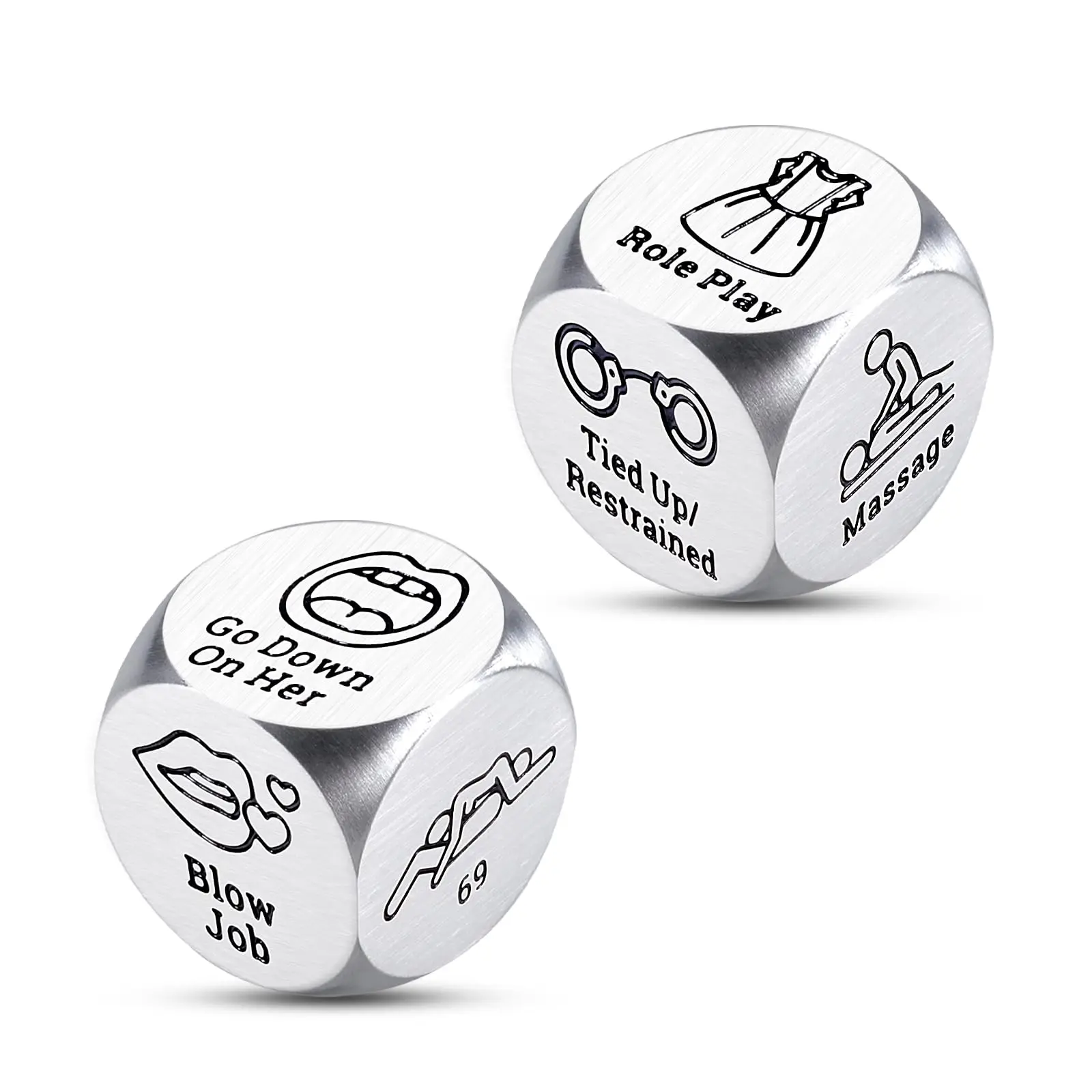 

Металлические подарки для свиданий и ночи, игральные кости, юбилейные рождественские чулки, подарки на день Святого Валентина для него, ее пары, озорные игральные кости