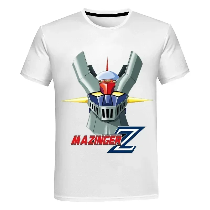 Odzież letnia koszulka Z grafiką Anime dla mężczyzn Mazingers Z 3D Z krótkim rękawem oversize T-shirty Harajuku Streetwear Tops