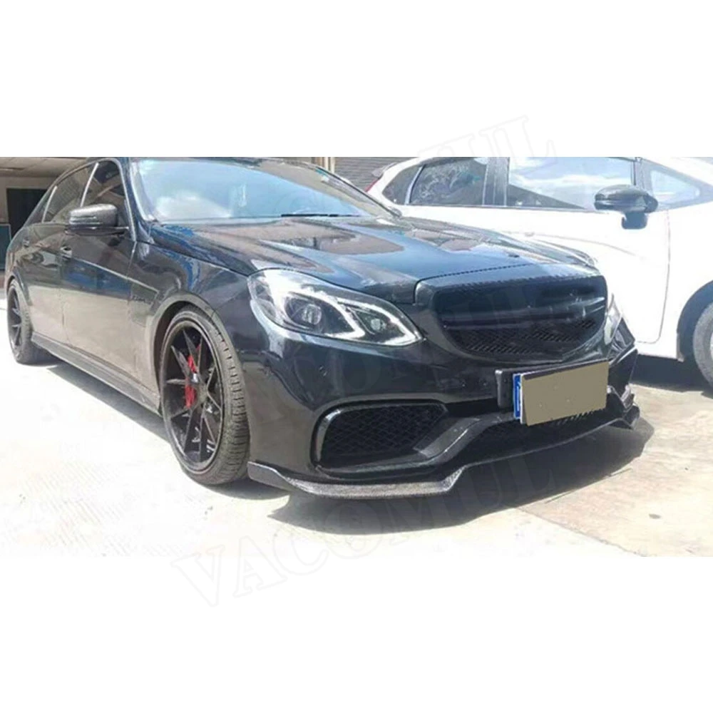 VACOMUL Carbon Fiber Front Lip Spoiler For Benz E Class W212 E260 E300 E400 E63 For AMG 2014 2015 2016 Bumper Guard Car Styling view 6