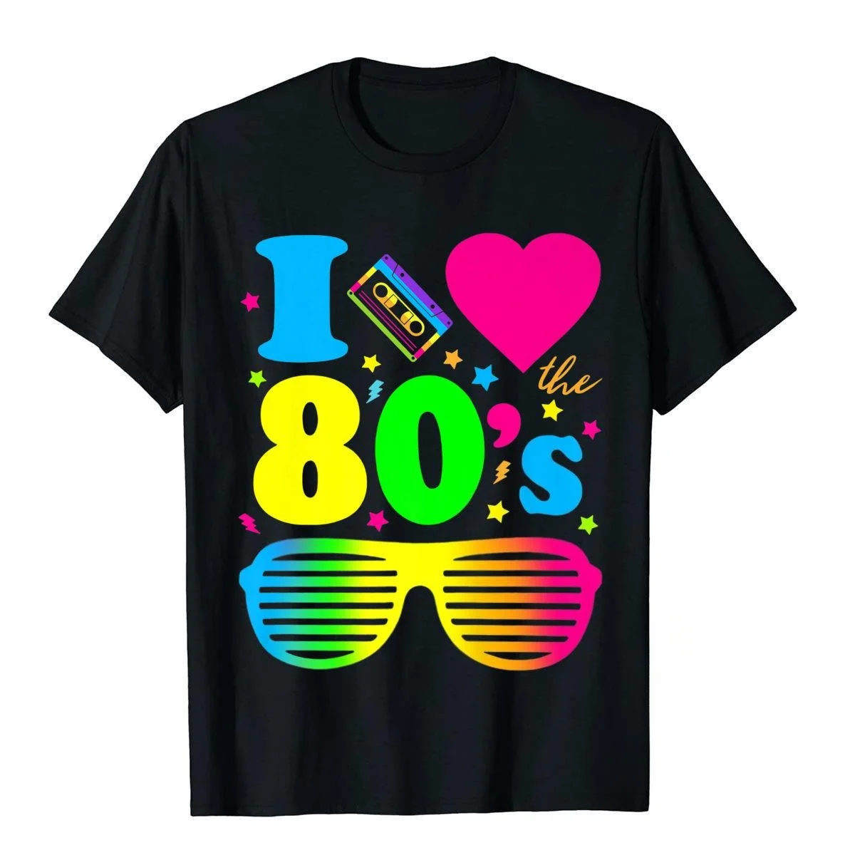 I Love The 80s for Party Funny Vintage Men Women T-shirt Tops Pure Casual Summer Short Sleeved Harajuku Streetwear Tops Tees