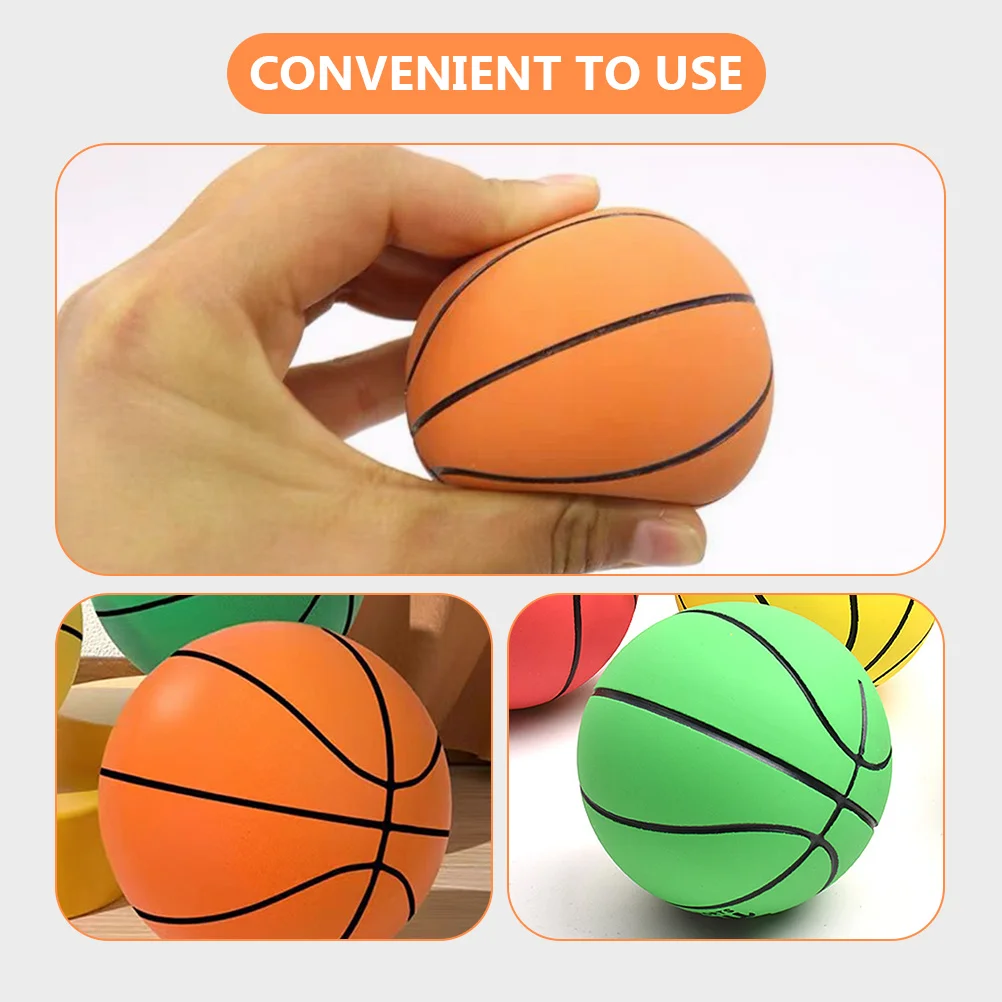 3 Pcs Small Basketball Bouncy Playthings Jumping Balls Toy Playing Bounce Toys Decompression Sports Party Game Rubber