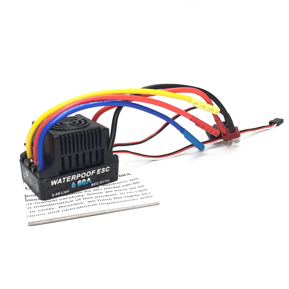 X-TEAM Waterproof Brushless Motor 3650 60A ESC for Wltoys 104001 124019 144001 Traxxas RedCat HSP 1/10 1/12 1/14 RC Car Buggy