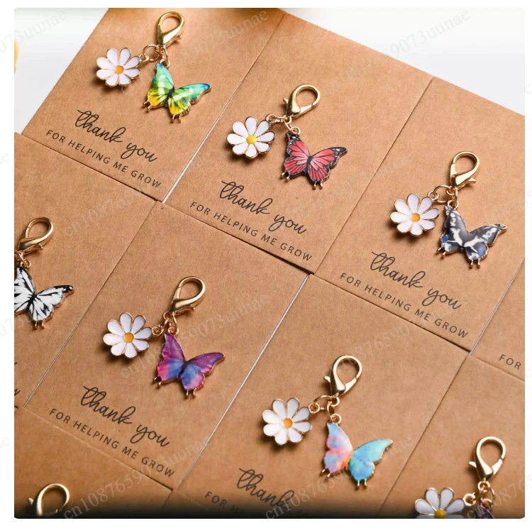 Popular alloy colored Zouju butterfly pendant keychain bag pendant