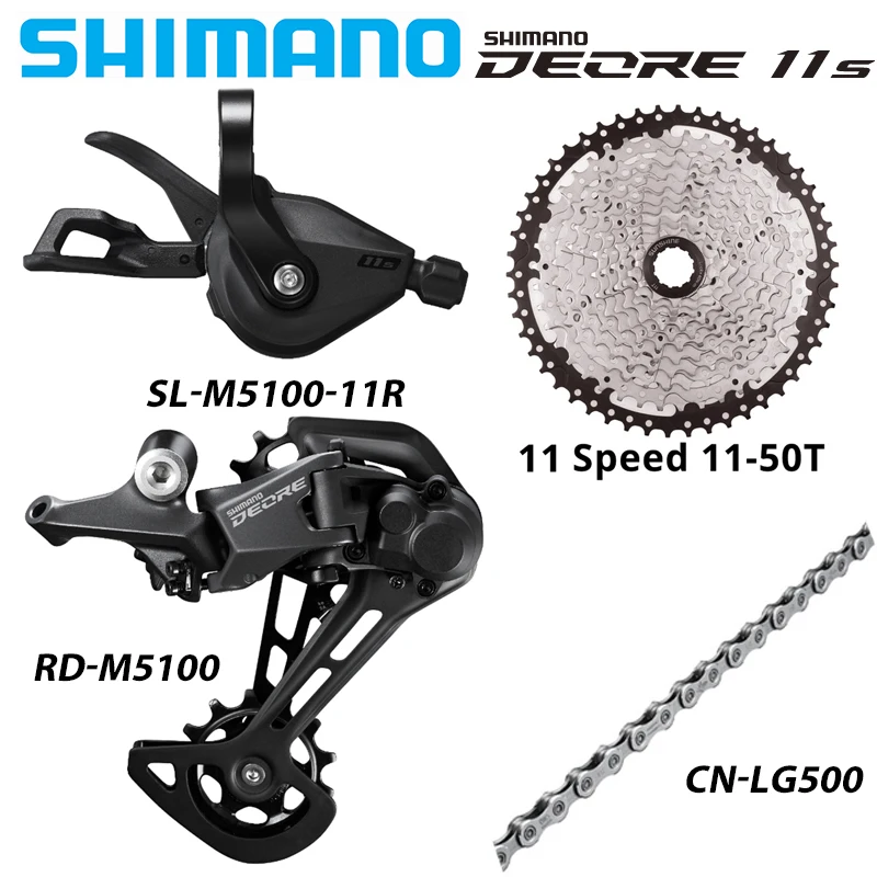 SHIMANO DEORE M5100 1X11Speed Groupset RAPIDFIRE PLUS Schalthebel Schaltwerk Sunshine MTB Fahrrad Kassette 46T 50T 52T