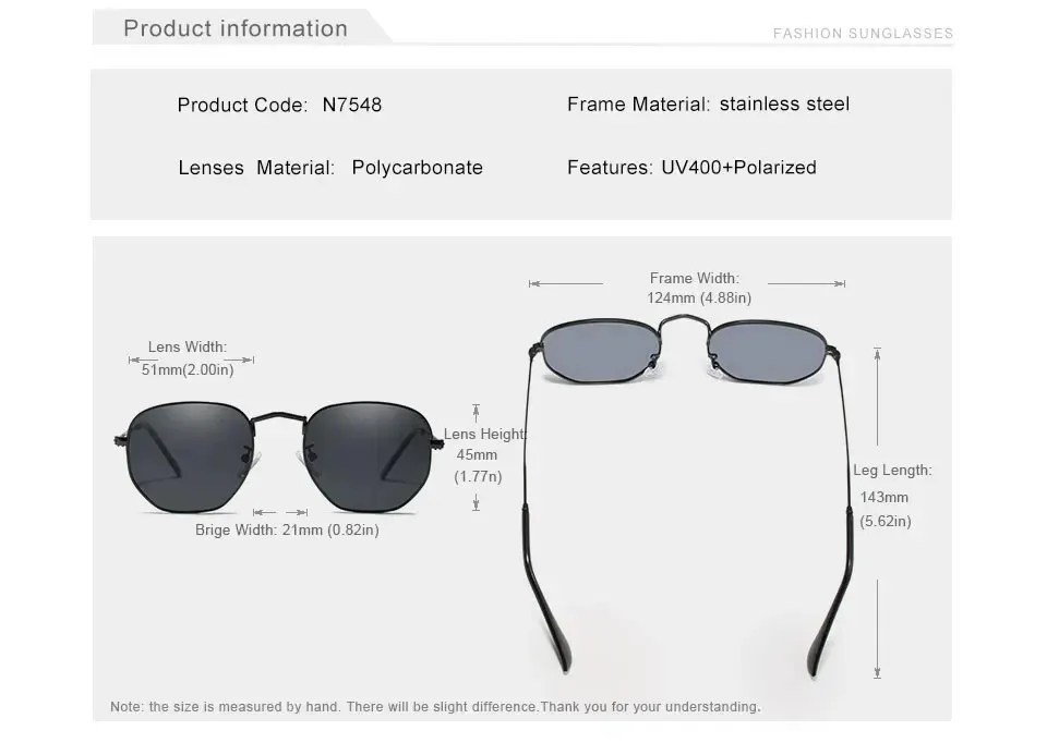 GXP Mode Hexagon Retro Reflektierende Sonnenbrille Männer Sonnenbrille Edelstahl Brillen männer Polarisierte Sonnenbrille Strand Gläser – Detail 1