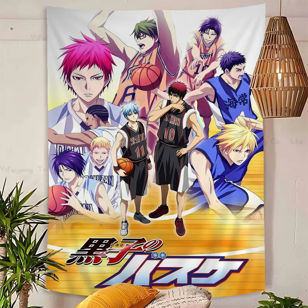 Kurokos Basketball Anime Canvas Printed Large Wall Tapestry Hanging Tarot Hippie Wall Rugs Dorm Home Decor