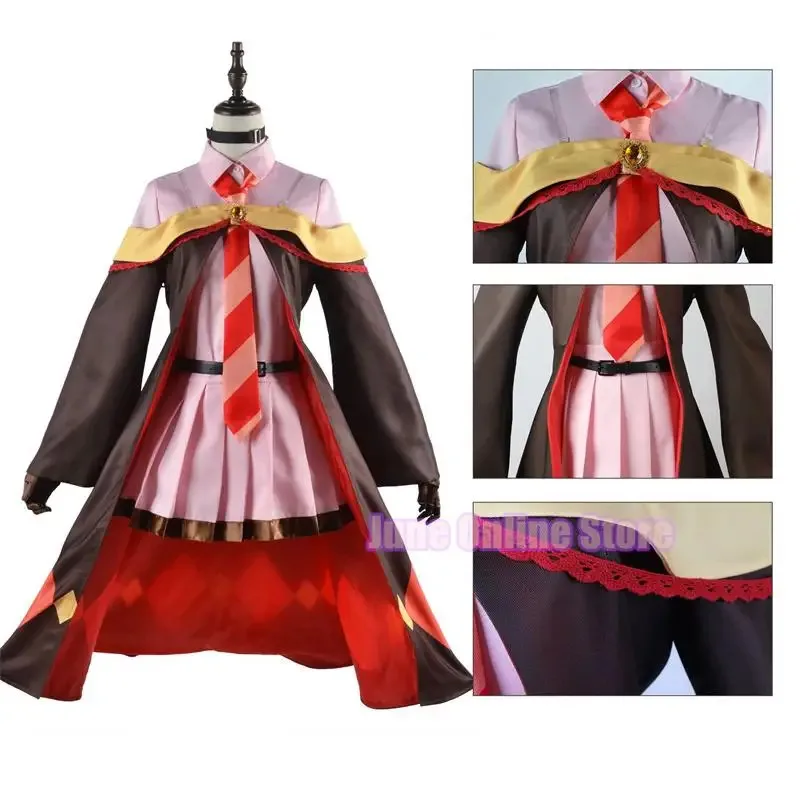 Bear's Den Halloween KonoSuba Megumin Cloak Dress Uniform full set Outfit God's Blessing on this Wonderful World Anime New 2025