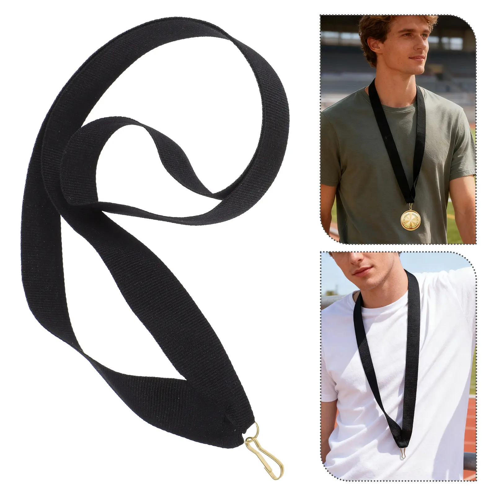 30Pcs Medal Ribbons Award Lanyards Safety Release Clip Neck Straps for Id Badge Competition Sports Events Student Meetings