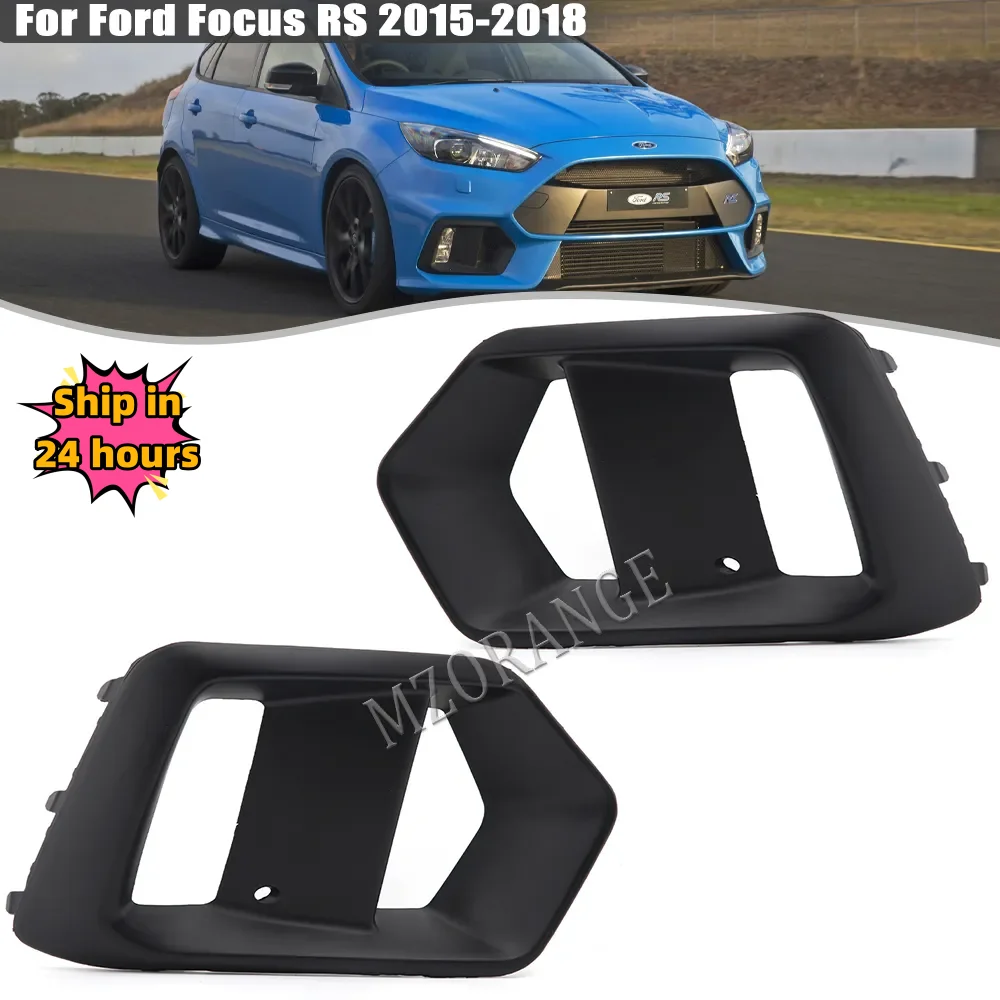 Fog Lights Frame for Ford Focus RS 2015-2018 Headlight Foglight Grille Black ABS Moulding Case Car Exterior Foglamp Cover