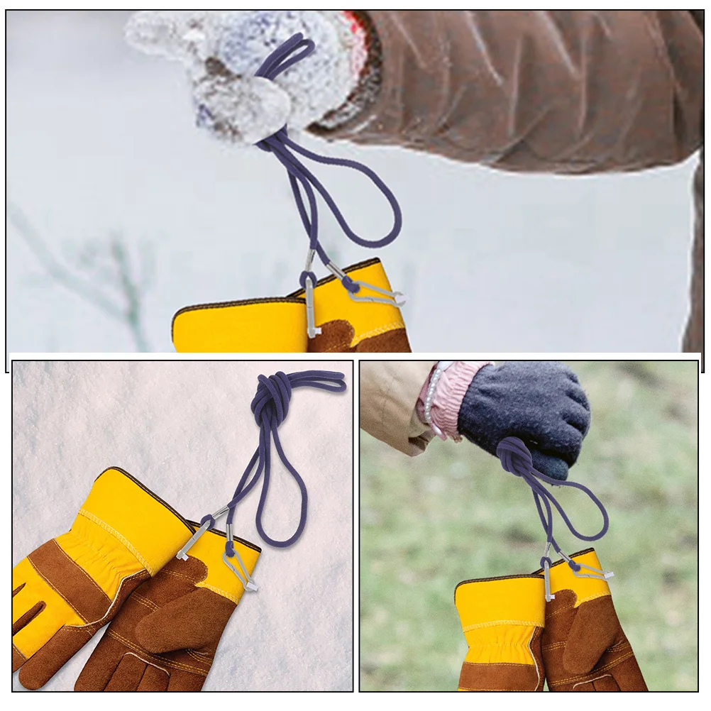 2 Pcs Children's Glove Lanyard Goalie Gloves Nylon Strap Rope Portable Straps Mittens