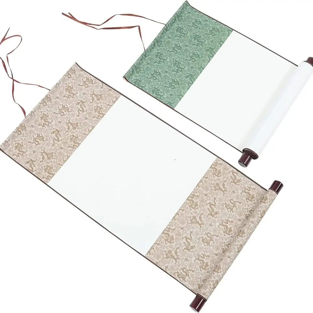 الحرف اليدوية لوازم ديكور المنزل ورق الأرز رسم قماش مخطوطات الخط تصاعد اللوحة التمرير فارغة معلقة التمرير