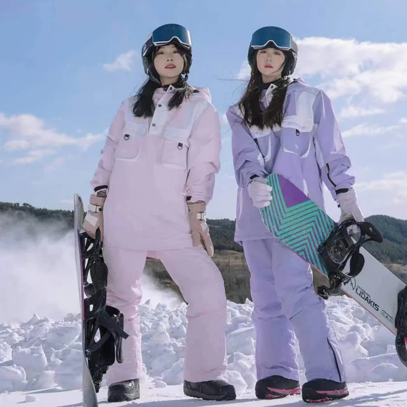 

Men's and Women's Ski Suit Sets, Waterproof, Snow Costume, Ski Jacket and Pant Set, Outdoor Clothing, Snowboarding, Overall