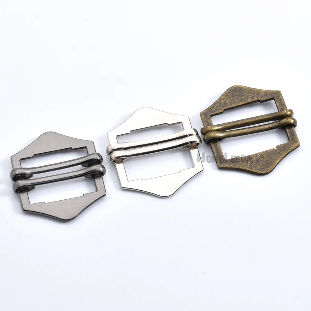 60pcs 20mm Metal Alloy Double Slide Adjustable Buckle Pins Black/Bronze Lot Free Shipping BK-073