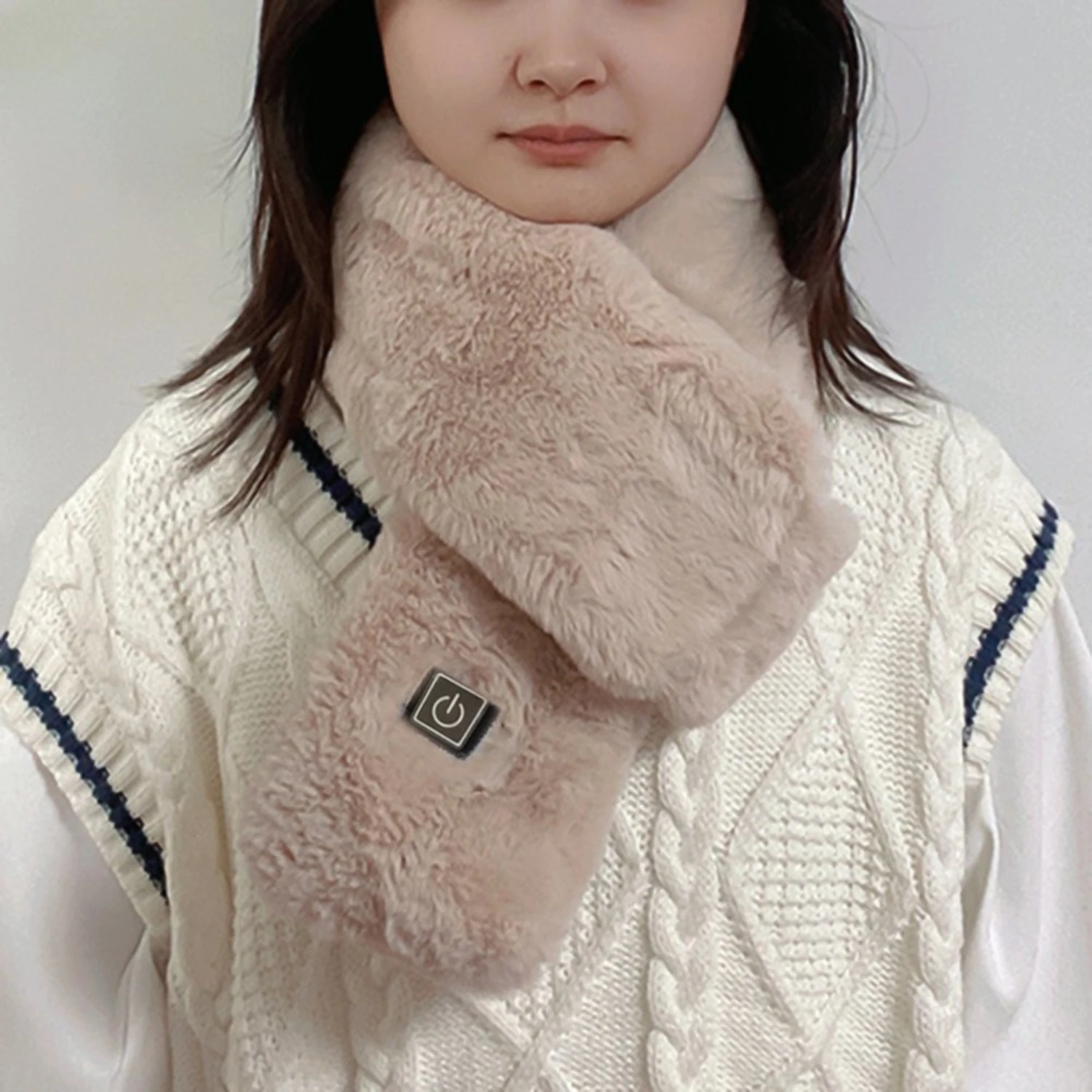 وشاح تسخين كهربائي قابل للتعديل للرقبة - مقاوم للرياح ودفء طويل الأمد - مثالي للاستخدام الخارجي ولاعة Kemei Clipper T