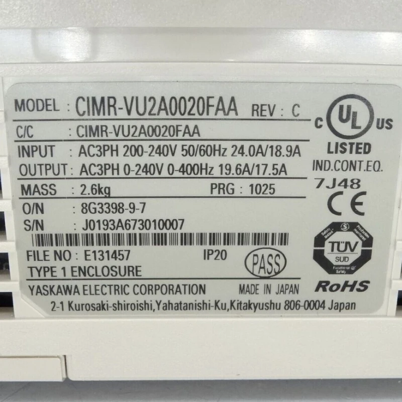 

New In Box CIMR-VU2A0020FAA Yaskawa Inverter In Stock