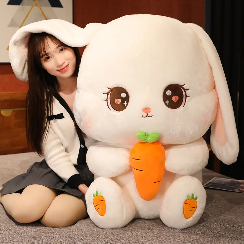 

30/40/50CM Kawaii Cute Rabbit Holding Carrot Plush Toys Stuffed Soft Animal Pillow Lovely Dolls for Children Girlfriend Gifts