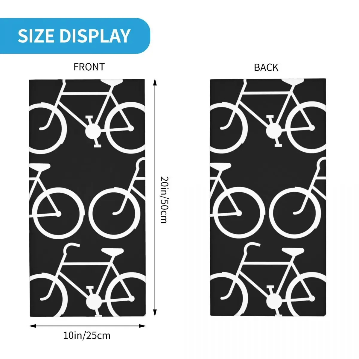 Bike Silhouette Neck Gaiter Printed Unisex Face Mask Scarf Warm Headband Hiking Windproof