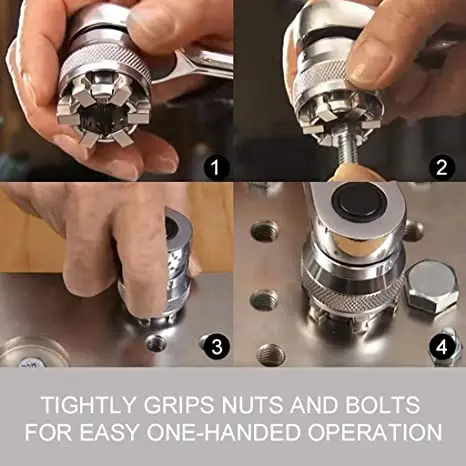 10-19Mm Có Thể Điều Chỉnh Lục Giác Ổ Cắm Đa Năng Lực Xoắn Ratchet Adapter Cờ Lê Đầu Cờ Lê Tay Dụng Cụ Sửa Chữa