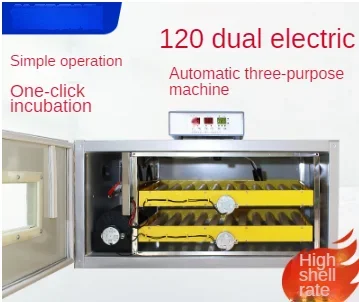 120 Eggs Automatic Egg Turning Incubator Factory Supply Home Type Chicken Incubator Duck & Goose Eggs