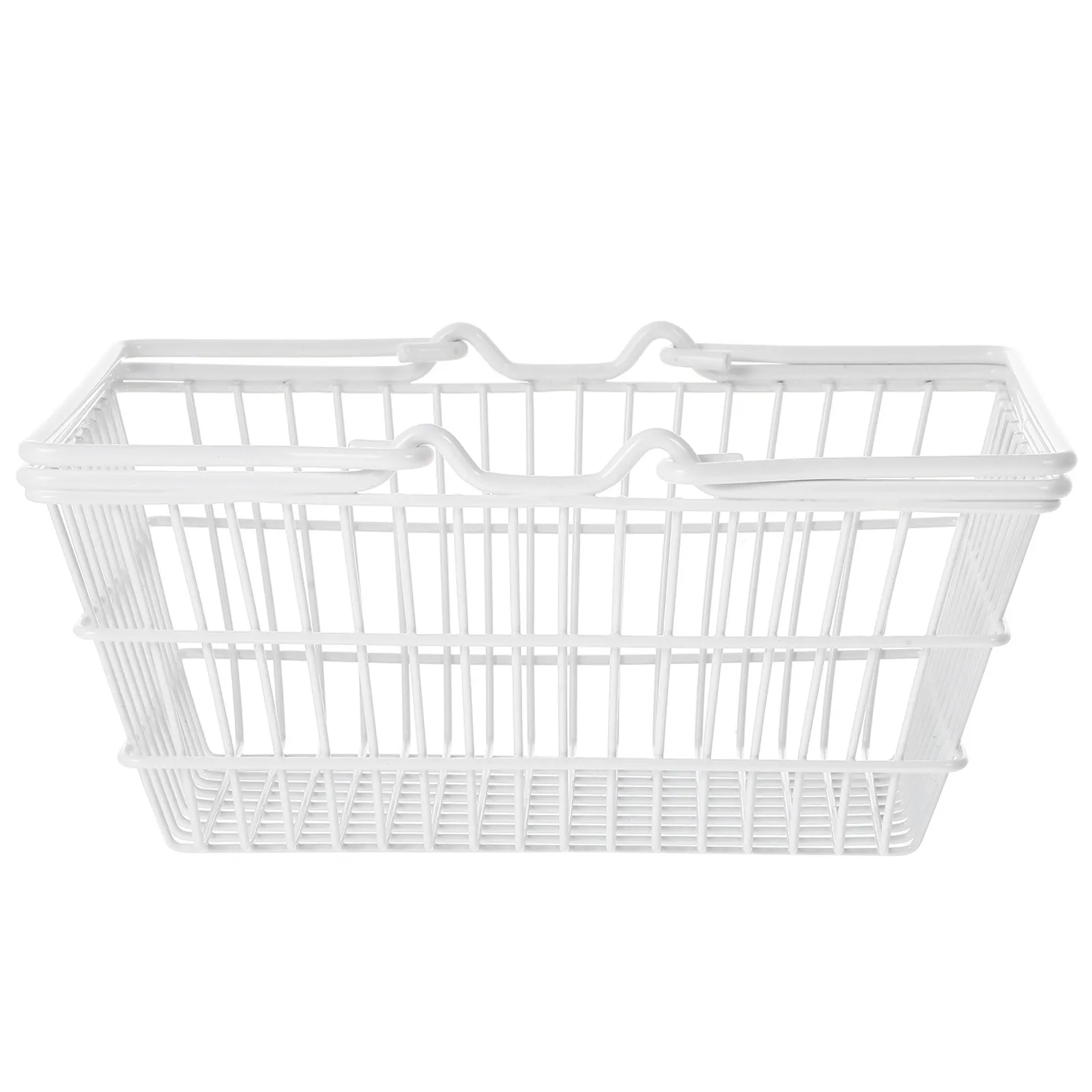 

Household Shopping Basket Portable Handheld Storage Basket Iron Material Handle Design for Kitchen Beer Organizer
