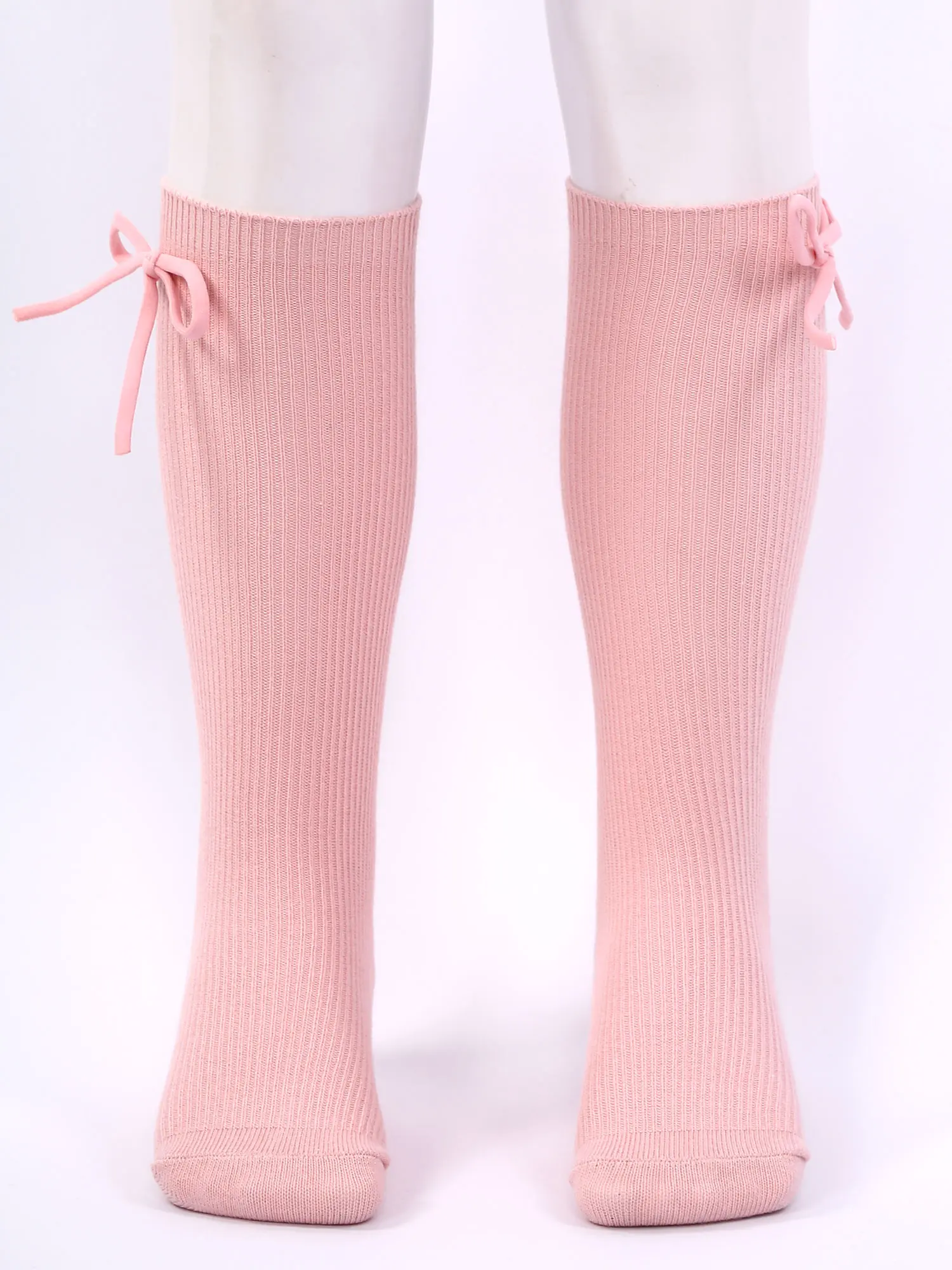 Kids Girl Socks Infant Baby Stretchy Mid-calf Knee High Sock with Bowknot Princess Cosplay Costume Accessories Casual Daily Wear