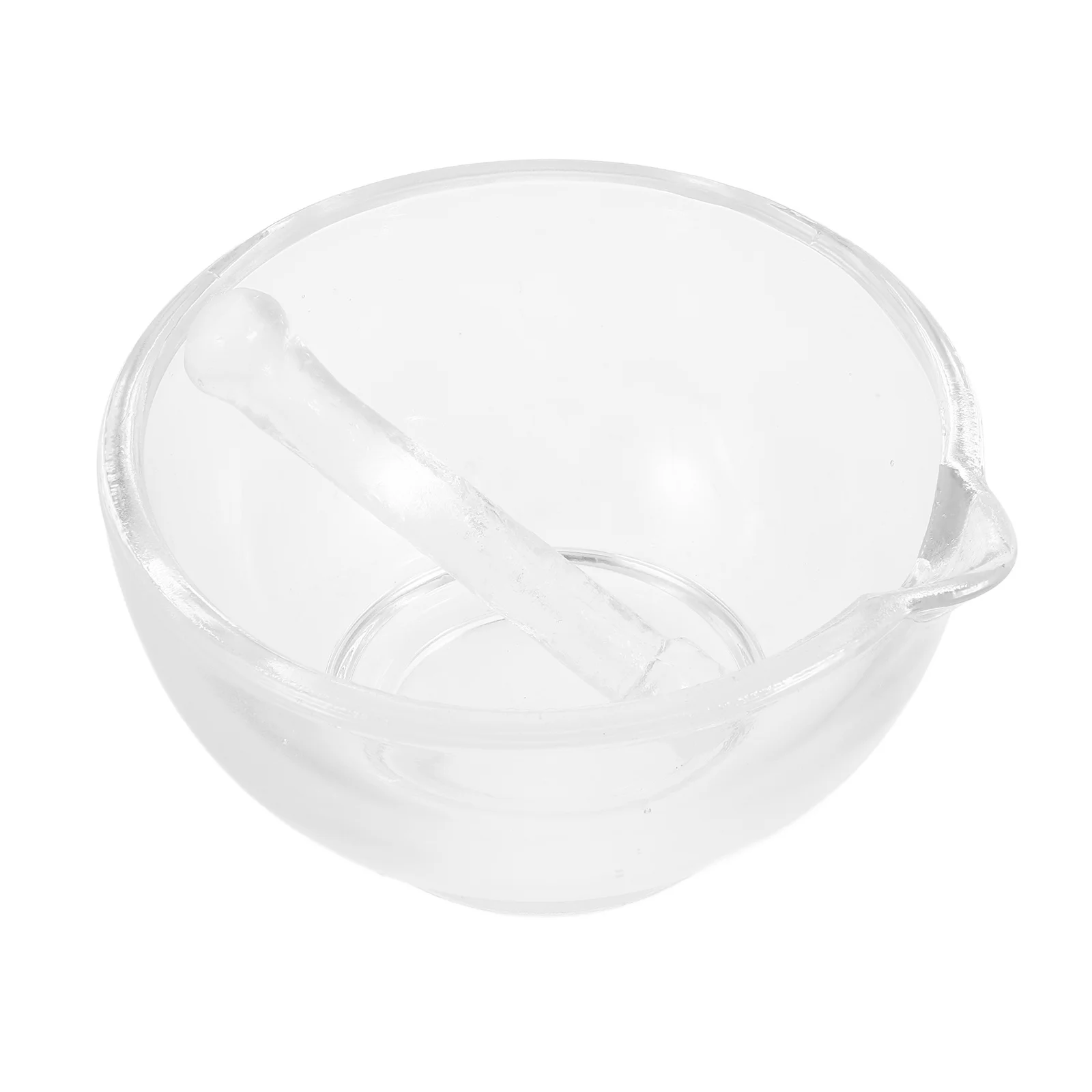 

1Set Glass Mortar Pestle Set Seasoning Crusher Garlic Masher Portable Smooth Texture Ergonomic Design Pestle Set