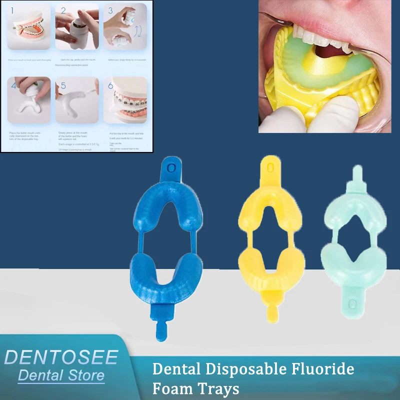 

Dental Impression Trays Disposable Fluoride Foam Trays Dentist Materials Large Medium Small Size