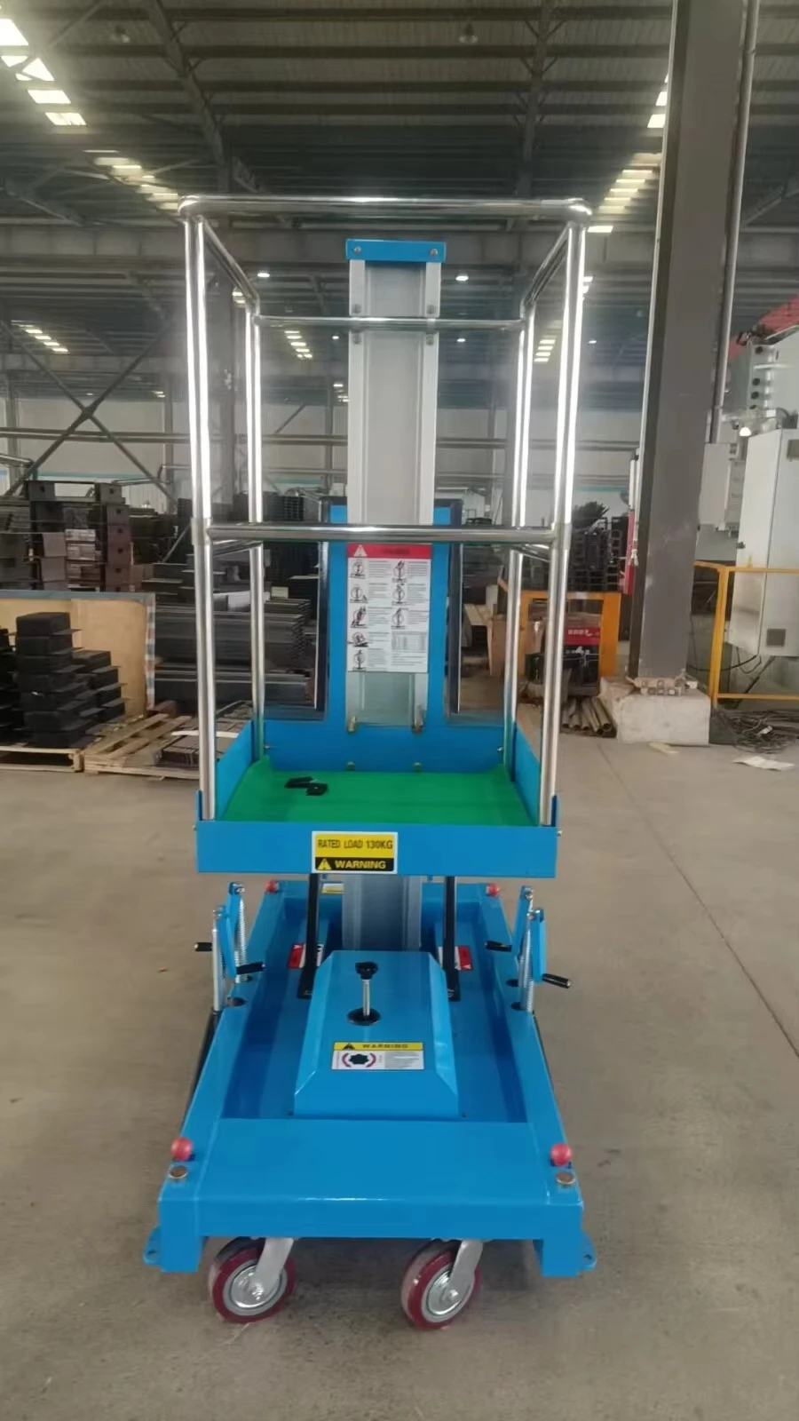 Single column aluminum elevator stable elevation saves space