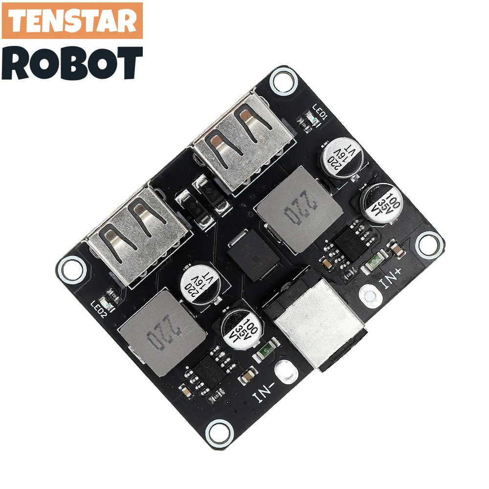 KC24 QC3.0 QC2.0 USB DC-DC Buck Converter Charging Step Down Module 6-32V 9V 12V 24V to Fast Quick Charger Circuit Board 5V