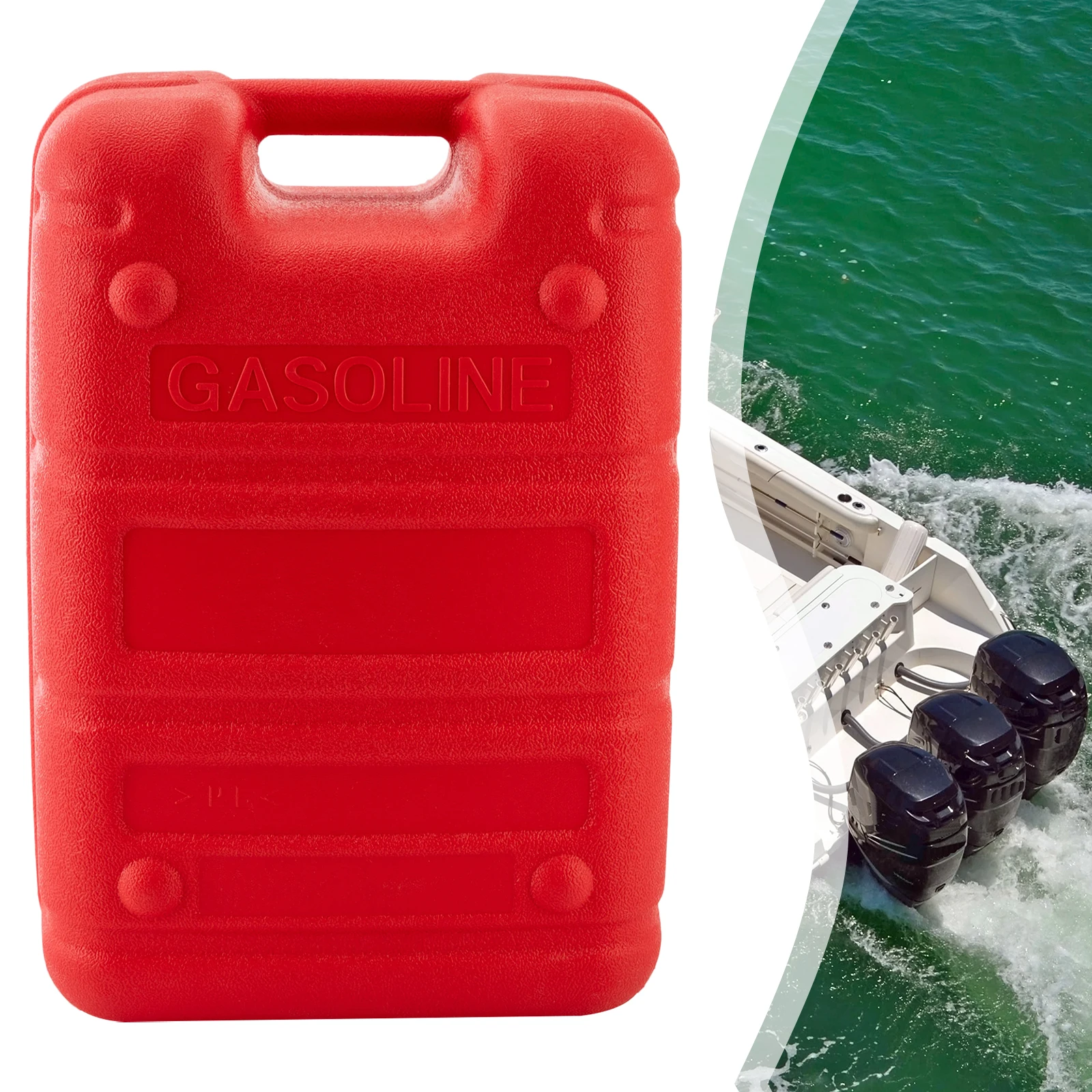 Accesorio fueraborda marino 24L |   Plástico PE rojo de 5 capas, específico para vehículos para barcos, pieza fueraborda de barcos de 6,34 gal
