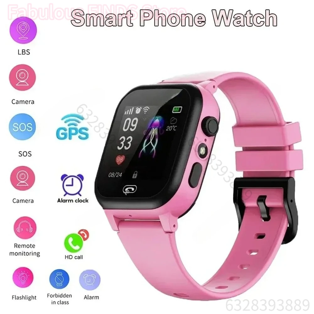 Kinder Smartwatch SOS GPS Ortung Videoanruf SIM-Karte für Kinder Smartwatch Kamera Wasserdichte Uhr für Jungen Mädchen