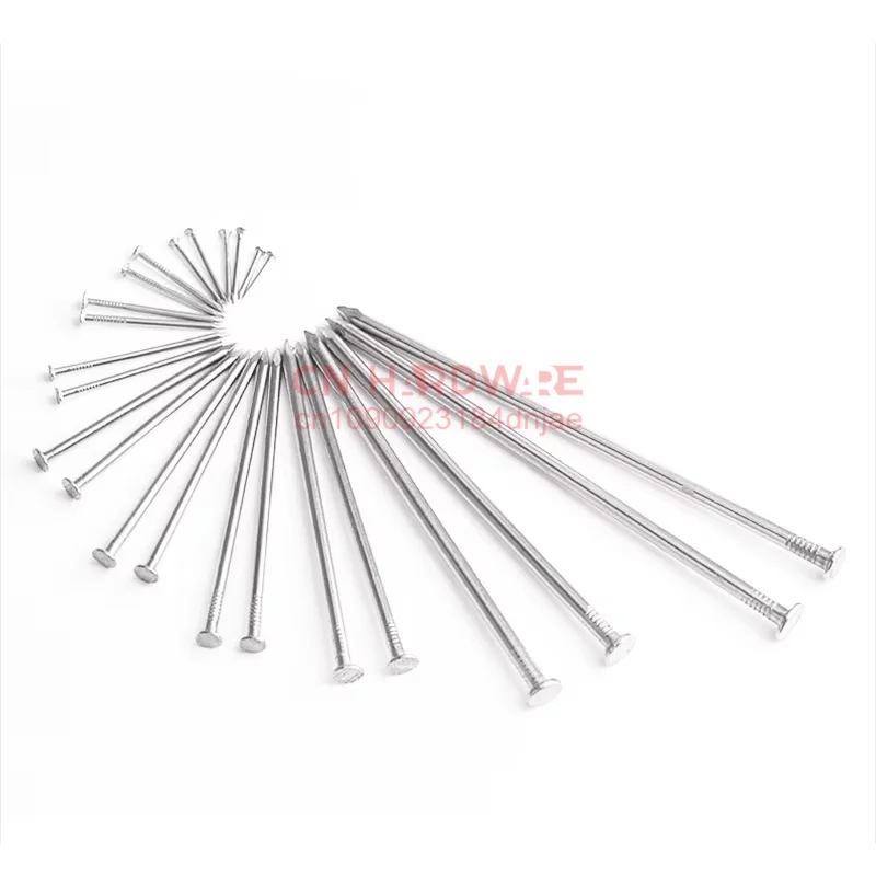 304 Stainless Steel Woodworking Nails Round Nails Cement Wall Nails Lengthened Small Concrete Screw 0.5/0.8-6.0 Inch