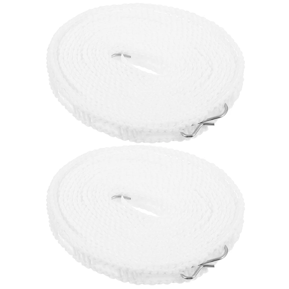 

2PCS White 5M PE Stainless Steel Thickened Clothesline Rope Windproof NonSlip Drying Rack for Home Outdoor Travel