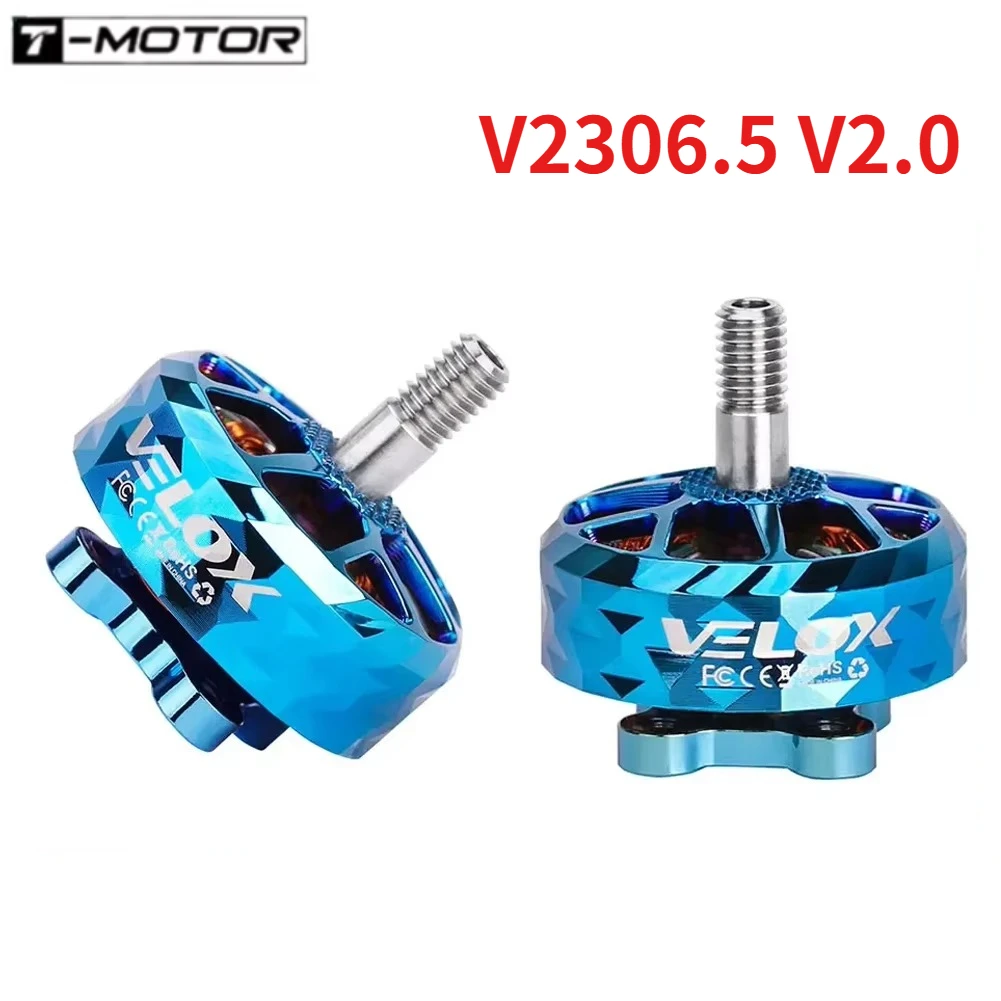T-Motor VELOX VELOCE V2306.5 V2 Brushless Motor - 1950KV/2550KV, 4mm Titanium Shaft for 4-5in FPV Racing & Freestyle Drones