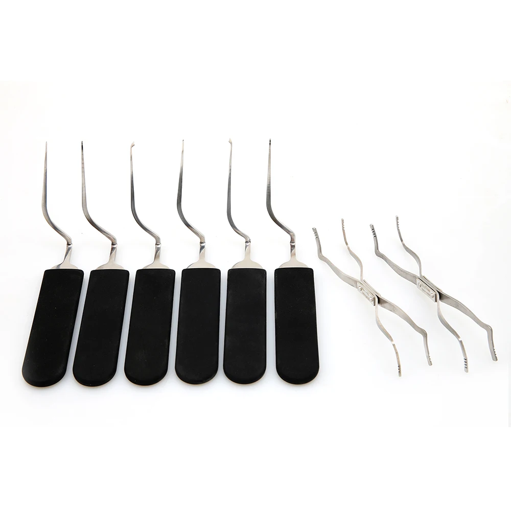 

8pcs Civil Lock All-Steel Tool Set with Anti-slip Handle for Locksmith Supplies Repair Tools