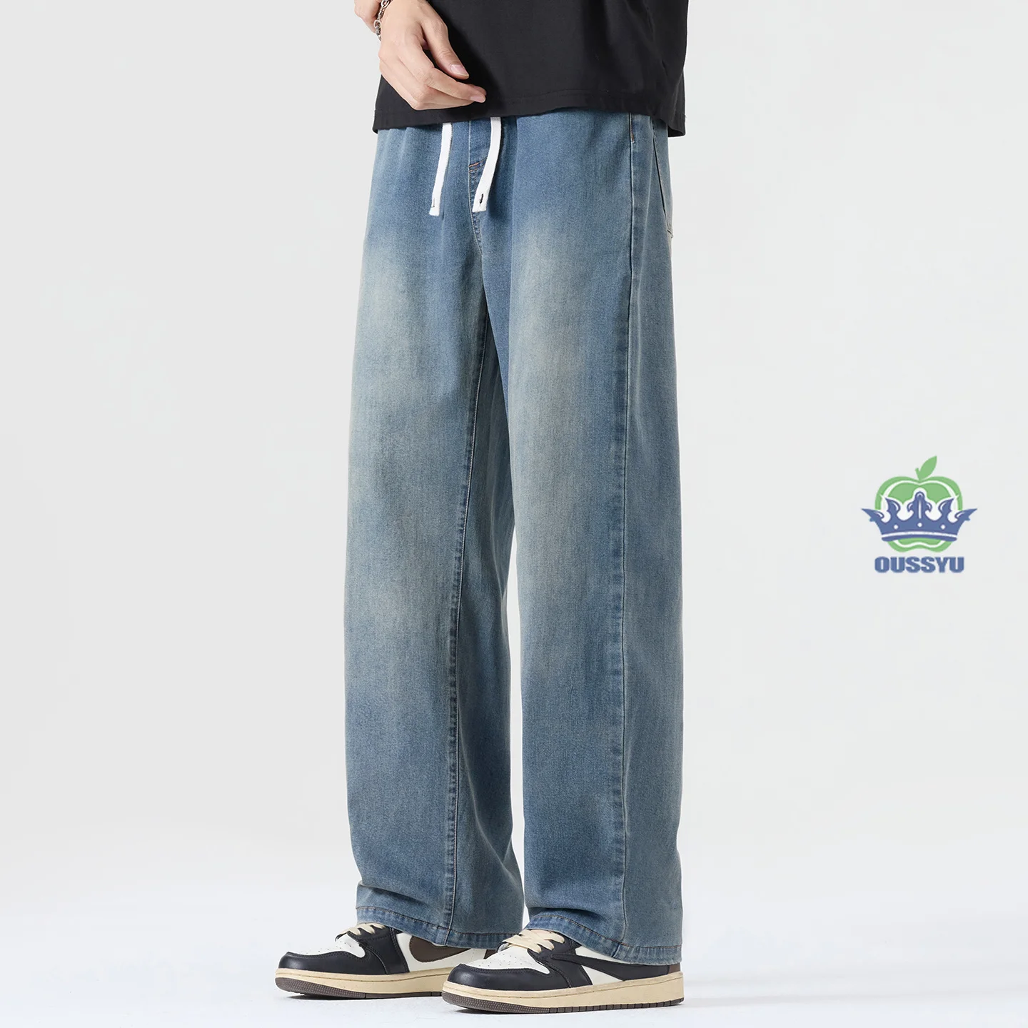 Good Quality Men Summer Tencel Lyocell Denim Pants Baggy Straight Leg Breathable Washed Casual Long Jeans Trendy Plus Size M-4XL - view 5