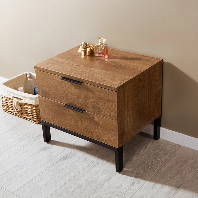 Home Feature Nightstand Vanity Dresser Table Two Drawer Modern Night Stand